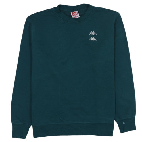 Kappa Men's Green Crew Neck Sweatshirt Medium Pullover Logo Sportswear