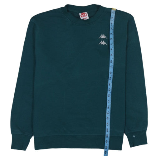 Kappa Men's Green Crew Neck Sweatshirt Medium Pullover Logo Sportswear