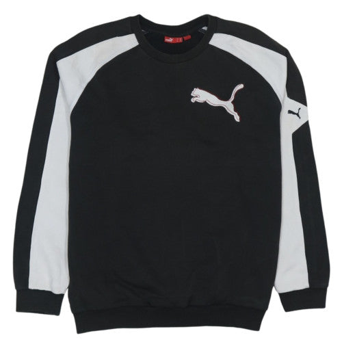 Puma Men's Black 2XL Crew Neck Pullover Sweatshirt with Logo