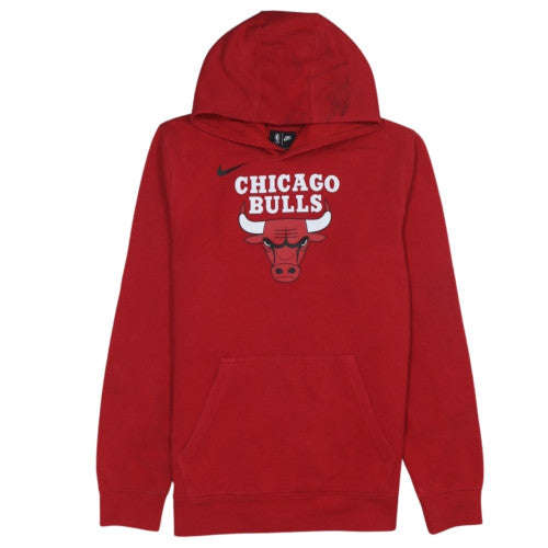 Nike Boys Red Chicago Bulls Pullover Hoodie XL 18/20 NBA Fleece