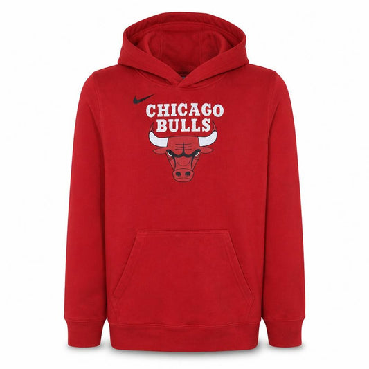 Front view of Nike boys’ red chicago bulls pullover hoodie xl 18/20 nba fleece