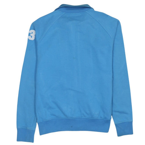 Lamborghini Men's Blue Cotton Track Jacket Size M Full Zip Logo