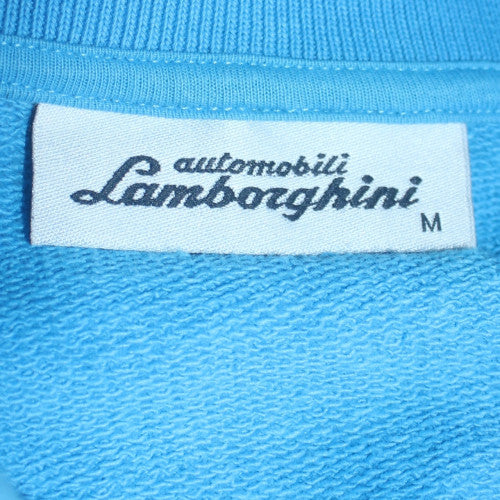 Lamborghini Men's Blue Cotton Track Jacket Size M Full Zip Logo