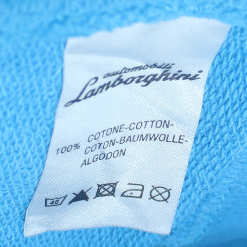 Lamborghini Men's Blue Cotton Track Jacket Size M Full Zip Logo