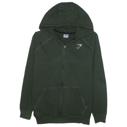 Gymshark Men’s Green Full Zip Hoodie Size L Regular Fit
