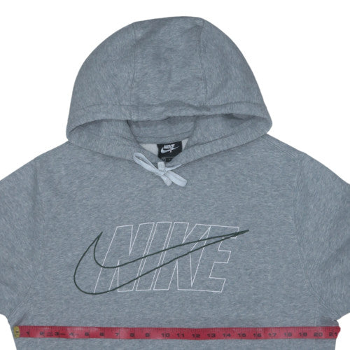 Nike Men's Grey Small Pullover Hoodie with Logo Graphic