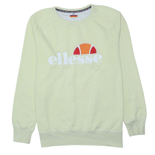 Ellesse Men's Beige Pullover Sweatshirt M Embroidered Logo