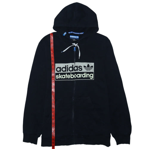 adidas Men's Black XL Full Zip Skateboarding Hoodie