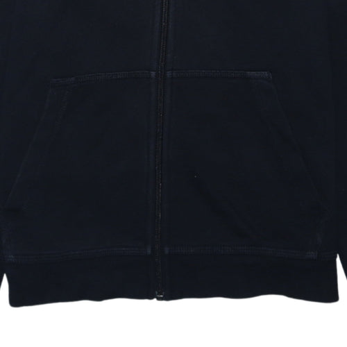 Nike Boys Black Full Zip Hoodie Size 158cm Fleece Zip Up Sweatshirt