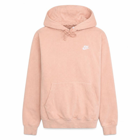 Front view of Nike Women’s Pink Pullover Hoodie Small Fleece Lined Casual