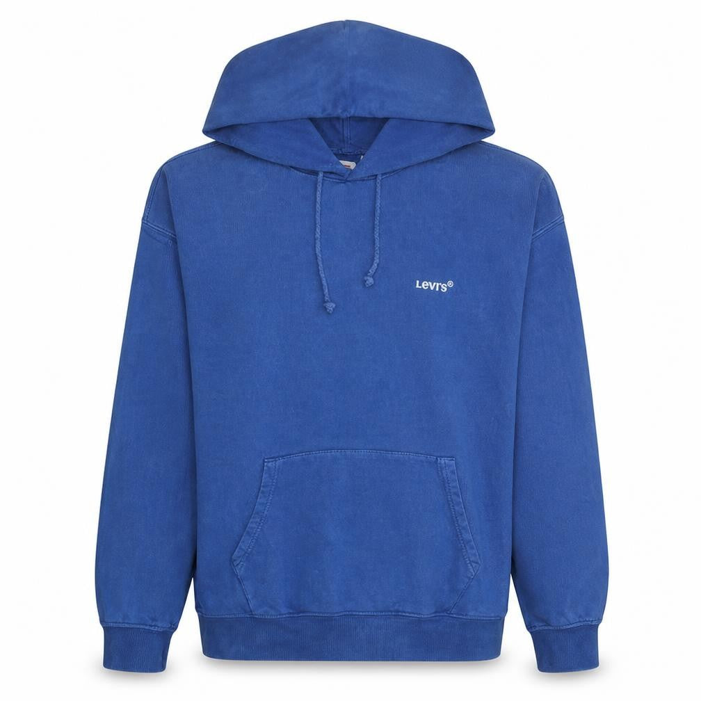 Front view of Levi's Men's Blue Pullover Hoodie L Relaxed Fit