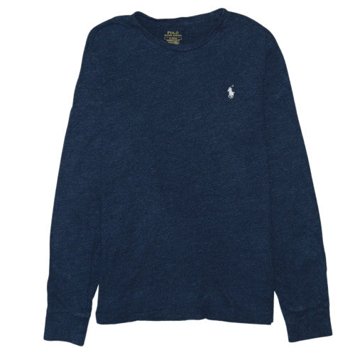 Polo Ralph Lauren Men's Blue Long Sleeve Crew Neck Cotton T-Shirt M