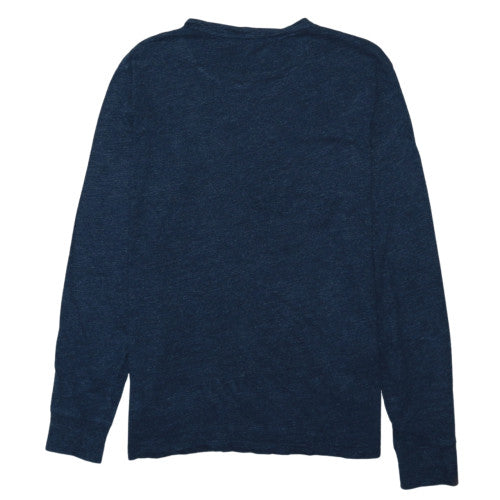 Polo Ralph Lauren Men's Blue Long Sleeve Crew Neck Cotton T-Shirt M