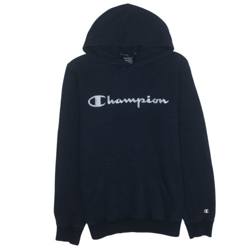 Champion Men's Black Medium Pullover Hoodie with Logo Design