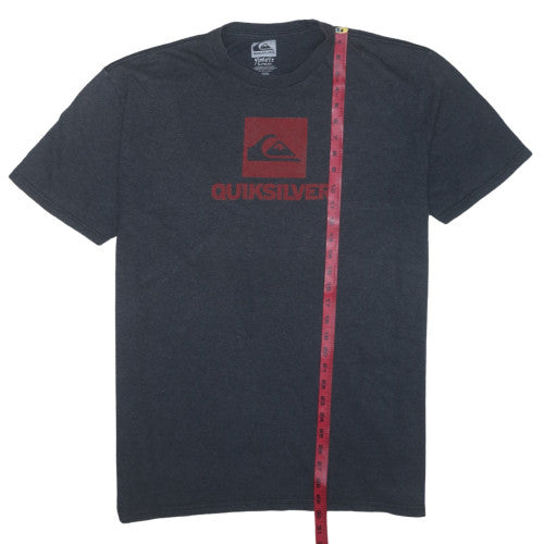 Quiksilver Men's Grey XL Graphic Surf Logo Short Sleeve T-Shirt