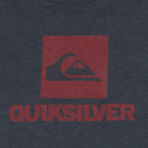 Quiksilver Men's Grey XL Graphic Surf Logo Short Sleeve T-Shirt