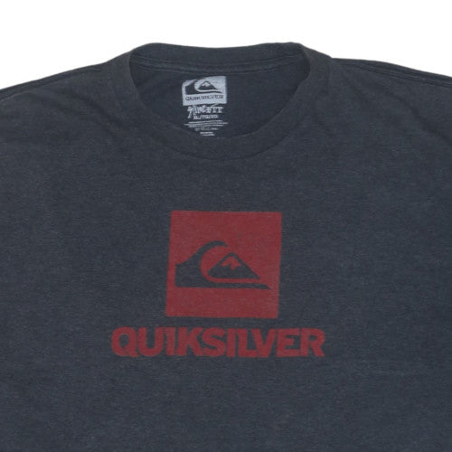 Quiksilver Men's Grey XL Graphic Surf Logo Short Sleeve T-Shirt