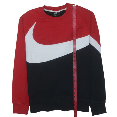 Nike Men's Red Black White Crew Neck Graphic Sweatshirt L