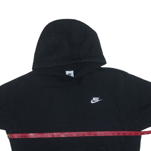 Nike Women's Black Pullover Hoodie Small Cotton Fleece Logo Sweatshirt