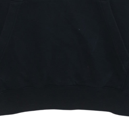 Nike Women's Black Pullover Hoodie Small Cotton Fleece Logo Sweatshirt