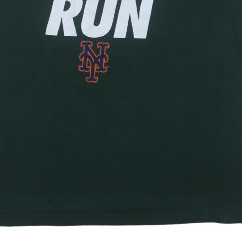 MLB Mens Black XL T-Shirt Crew Neck Mets Home Run Graphic Cotton