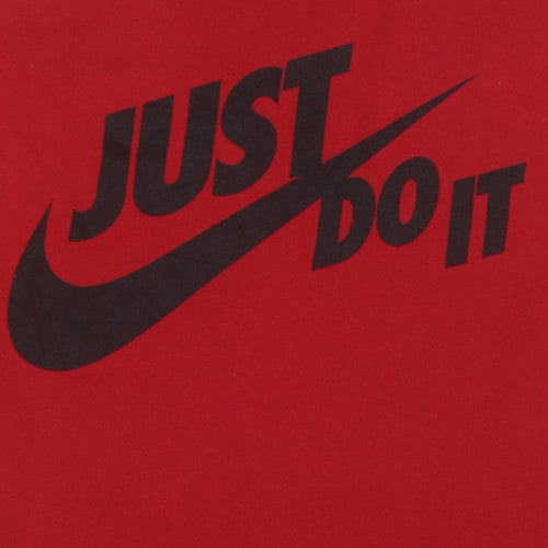 Nike Men's Red Just Do It Crew Neck Cotton T-Shirt XL Regular Fit