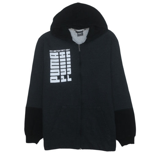 Puma Men's Black Full Zip Hoodie L Fleece Sportswear