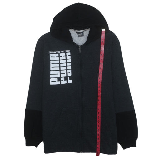 Puma Men's Black Full Zip Hoodie L Fleece Sportswear