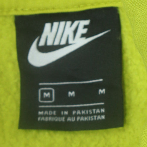 Nike Womens Yellow Pullover Hoodie Cotton Blend M Relaxed Fit