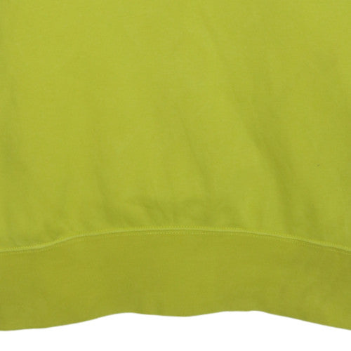 Nike Womens Yellow Pullover Hoodie Cotton Blend M Relaxed Fit