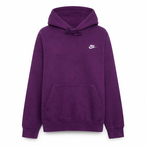 Nike Womens Purple Pullover Hoodie L Cotton Blend Casual Sweatshirt