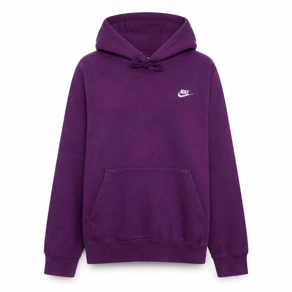 Nike Womens Purple Pullover Hoodie L Cotton Blend Casual Sweatshirt