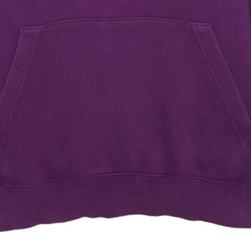 Nike Womens Purple Pullover Hoodie L Cotton Blend Casual Sweatshirt