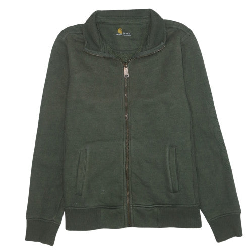 Carhartt Men Green XL Full Zip Sweatshirt Fleece High Neck