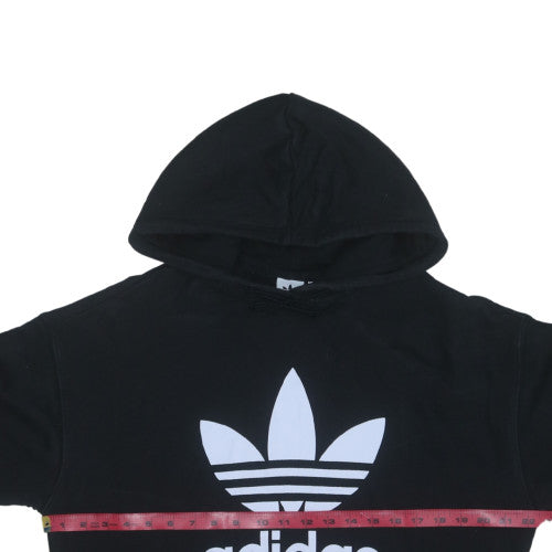 Adidas Womens Black Pullover Hoodie Size 14 Hooded Sweatshirt