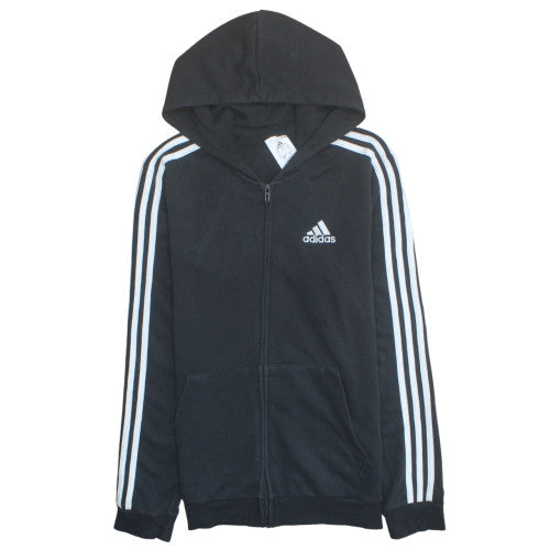Adidas Men's Black Full Zip Hoodie Small Hooded Sweatshirt