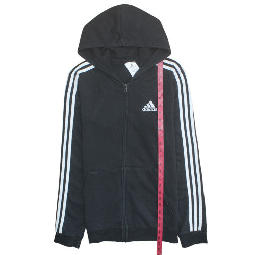 Adidas Men's Black Full Zip Hoodie Small Hooded Sweatshirt
