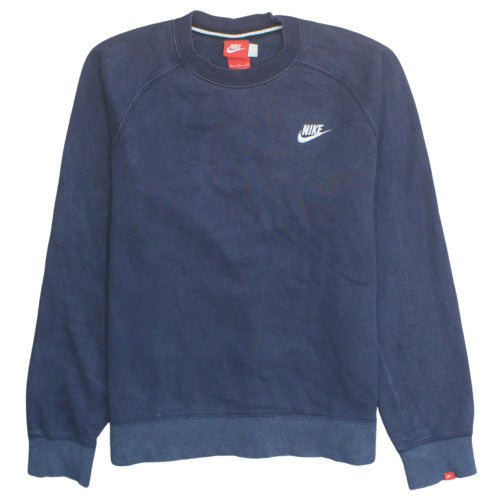 Nike Men's Navy Blue Crew Neck Sweatshirt M Cotton Blend