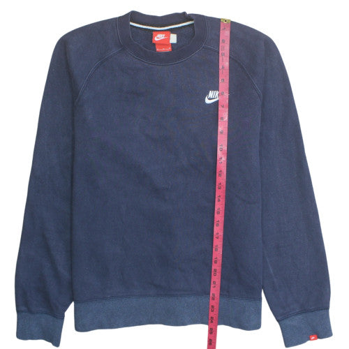 Nike Men's Navy Blue Crew Neck Sweatshirt M Cotton Blend
