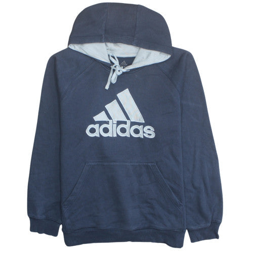 Adidas Men's Blue Pullover Hoodie Size M Sports Logo Fleece