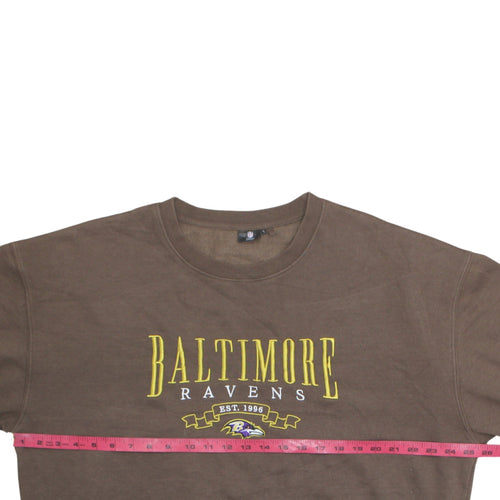 NFL Team Apparel Women's Brown Baltimore Ravens Sweatshirt Size L