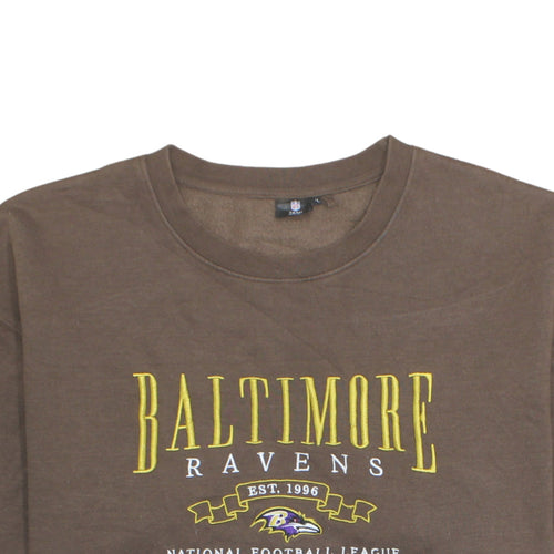 NFL Team Apparel Women's Brown Baltimore Ravens Sweatshirt Size L