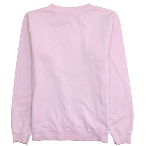 Ellesse Womens Pink Cotton Crew Neck Pullover Sweatshirt UK 12
