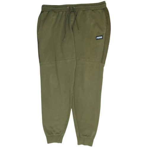Puma Men's Green XL Jogger Sweatpants with Drawstring Waist