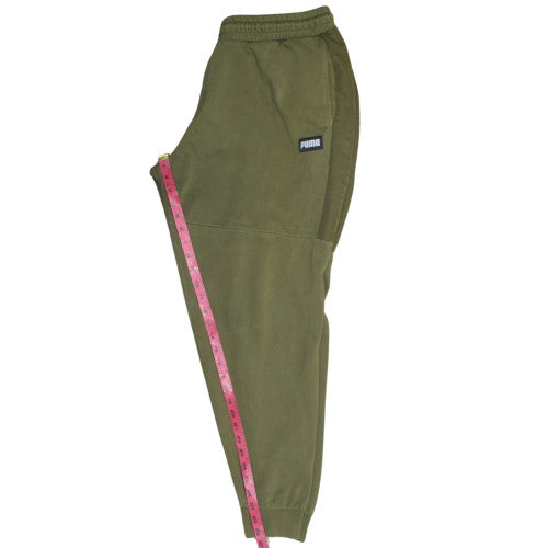 Puma Men's Green XL Jogger Sweatpants with Drawstring Waist
