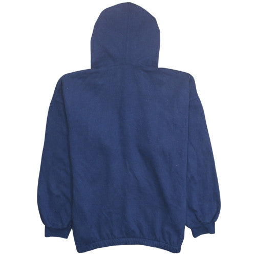 Puma Men's Blue Henley Hoodie L Vintage Fleece Sportswear