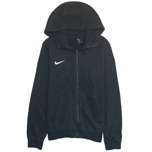 Nike Women's Black Full Zip Hoodie Medium Cotton Blend