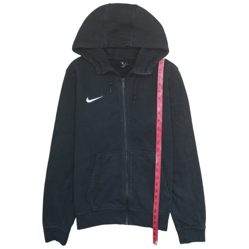 Nike Women's Black Full Zip Hoodie Medium Cotton Blend