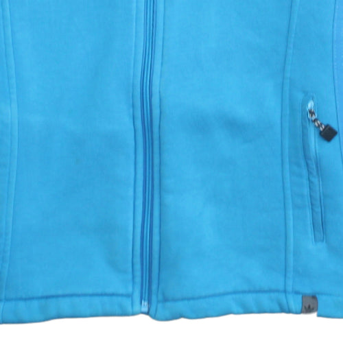 Adidas Womens Blue Cotton Full Zip Track Jacket Size M