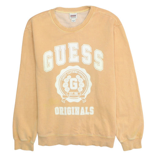 Guess Originals Womens Beige Crew Neck Pullover Sweatshirt XL